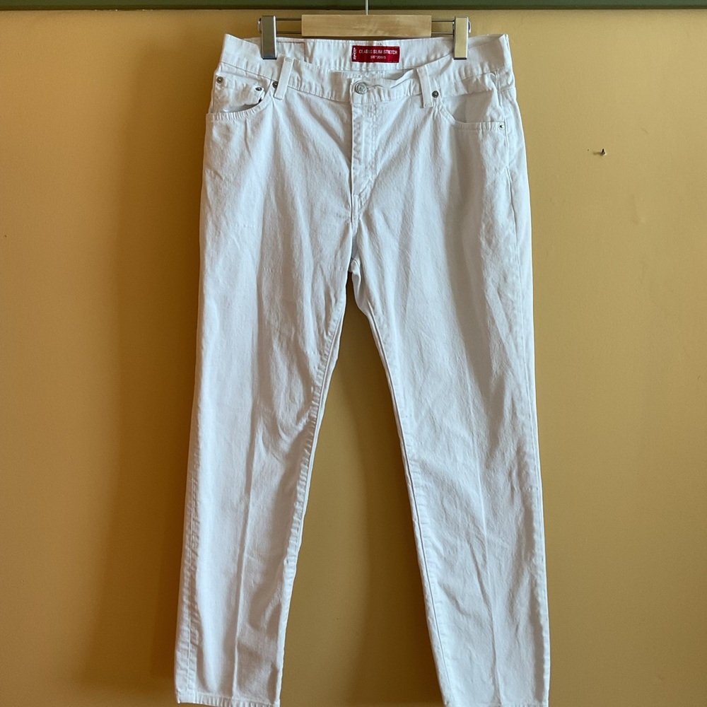 Levi's 510 Women’s Slim Stretch White Jeans Size 14 - Picture 3 of 10